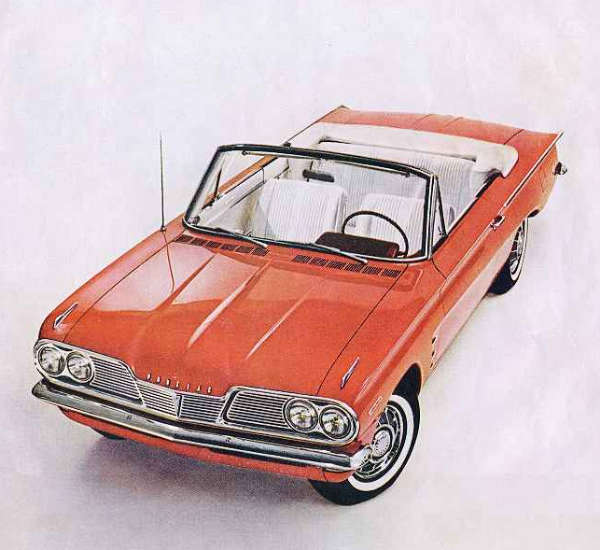 1962 Pontiac Tempest convertible, red with white interior